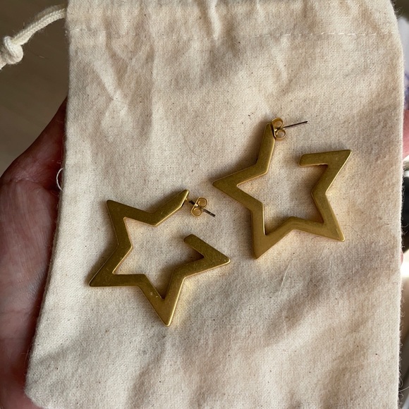 Madewell Jewelry - Madewell star hoop earrings